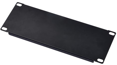 GeeekPi 10 Zoll Rackblende Blindabdeckplatte 2HE für DeskPi RackMate T0/T1/T2/T0 Plus/T1 Plus/TL1 Netzwerkschränke,Blende für 10-Zoll-Serverschrank,Schwarz