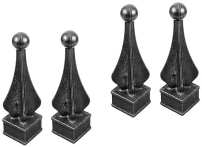 DOITOOL 4pcs Fence Post Finials Decorations Outdoor Garden Fence Topper Wire Ornaments