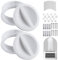 Innconee 2 Set White Dual Size Wall Mount Connector for Portable Ac Vent Ac Exhaust Hose Coupler for 6 and 6.5 Inches Hose Accessories Plug