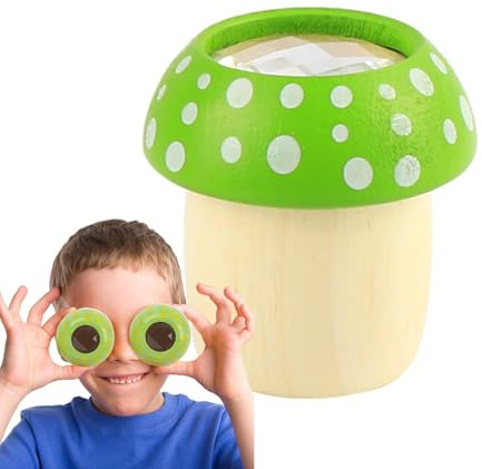Generico Kaleidoskop für Kinder, Pilzkaleidoskop – Pilz-Kaleidoskop für Kinder aus Naturholz | Tragbares Teleskop für Spielzeug für Entwicklung und Bildungswissenschaften