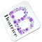 Personalised LILAC Floral Drinks Wooden Glossy Hard Coaster, Table Mat, Drinks Mat, Table Saver gift