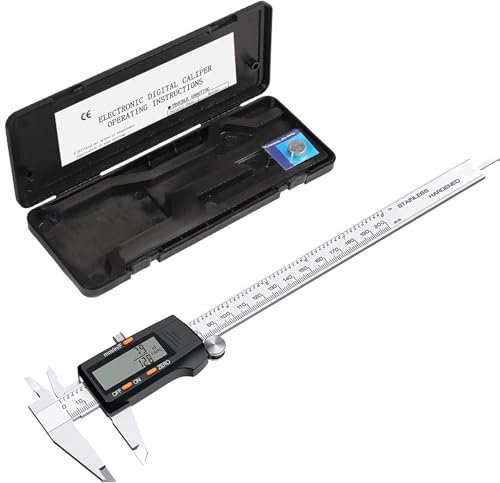 eSynic 200mm Calibro Digitale Frazione/Pollice/Metrico in Acciaio Inox - 8 Calibro a Corsoio Elettronico Micrometro LCD Autospegnimento per Lunghezza Larghezza profondità Diametro Interno Esterno