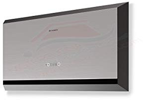Faber - Cappa a parete TWICE finitura acciaio inox e nero opaco da 90 cm