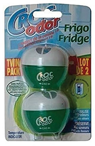 Crocs 2X Refrigerator Deodoriser, Twin Pack, White, Unscented Gel, Home & Kitchen