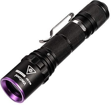 Weltool M2-BF UV Torch,Black Light Flashlight,365nm Ultraviolet LED Torch for UV Glue Curing,AC Leak Detector Rocks,Criminal Investigation,Mineral Glowing and Pet Urine Detectors