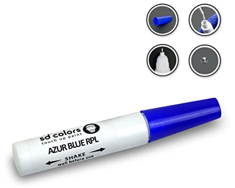 SD COLORS 12 ml Touch-Up-Farbe mit Pinsel - Azur Blue (RPL) - Kompatibel mit Reno - Kratzer, Chips und Lackreparatur.