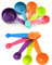 Juegos de 10 Cucharas Medidoras Plástico Cucharas y Tazas Medidoras Multicolor Medidoras de Cocina Medidoras Reposteria Apto para lavavajillas