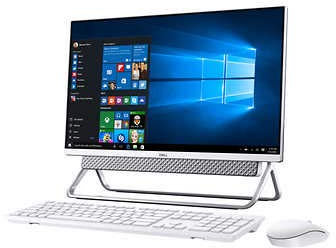Dell Ordinateur de bureau tout-en-un Inspiron 5490 de 23,8 po, Intel i3-10110U, mémoire DDR4 de 8 Go, disque dur de 1 To, prêt pour classe en ligne, clavier et souris filaires, Wi-Fi, webcam, USB-C,