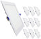 LED ATOMANT Lot de 10 Panneau LED Encastrable Downlight Carré 225mm 20W, CCT (Sélecteur de Couleur Blanc Chaud, Neutre et Froid), Coupe 205mm, 1800 Lumens, Driver inclus