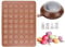 BLUESEABUY Tapis de Cuisson Macarons 48 Capacité Anti-adhérent Moule Macarons Plaque à Macarons Silicone Making Set avec Poche à Douille et 4 Douilles de Formes Differentes pour Dessert Gâteaux