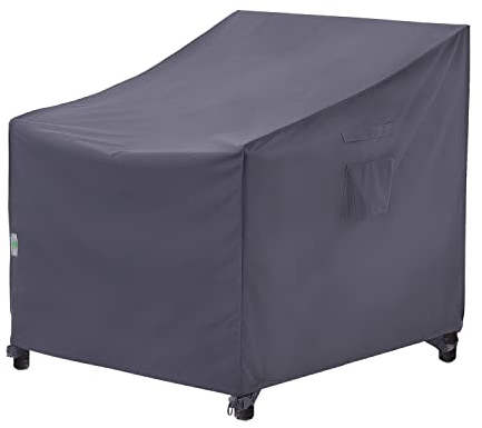 F&J Outdoors Adirondack Terrassenstuhlbezug, wasserdicht, UV-beständig, strapazierfähig, für den Außenbereich, Adirondack-Stuhlhussen, grau, 83,8 x 91,4 x 91,4 cm (B x T x H)