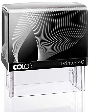 Stempel Colop Printer 40 (59x23 mm) mit Textplatte (Schwarz, Schwarz)