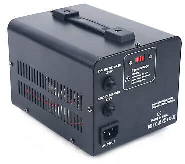 Bazargame VTEU-2000W Transformator 110V auf 230V / 230V auf 110V Spannungswandler EU-Steckerkabel Konverter