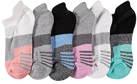 Sof Sole Lot de 6 Paires de Chaussettes Invisibles en Bambou pour Femme, Multicolore