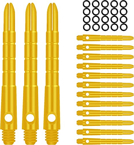 CyeeLife Aluminum Dart Schäfte 15 Stück,2BA Dartpfeile Stems 48mm Gold