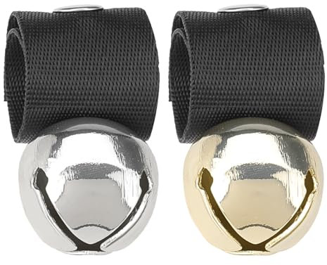 SCENEREAL Hundehalsband Glocke für Training, Wandern, Spazierengehen, Jagd, Haustier-Tracker, Kuhglocke) Gold,Silber für kleine mittelgroße Hunde