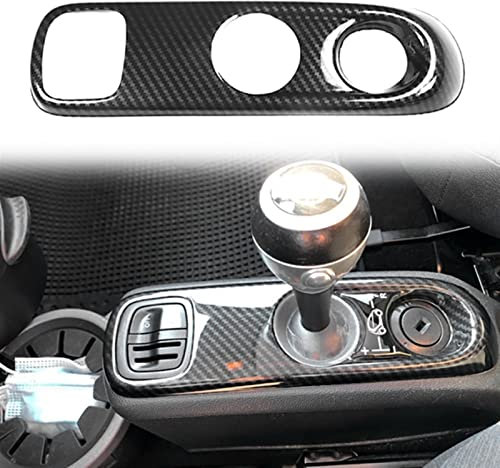 OCASES Kohlefaser Schaltknauf Panel Rahmenabdeckung Verkleidung Für Mercedes-Benz Für Smart 451 Fortwo Car Interior Styling Schmücken