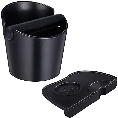 CHEDODU Coffee Knock Box,Knocking Container, Coffee Set, Non-Slip Coffee Grounds Container, Shock-Absorbing Espresso Knocking Box, Removable Metal Knocking Bar