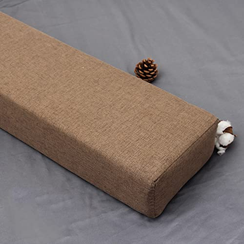 XIEMINLE Lückenfüller für langes Bett, Kopfteilkissen, Armlehnenkissen, Sofastütze, Matratze, Lückenfüller, Nackenrolle für Bett, abnehmbares Armlehnenkissen, 150 x 10 x 20 cm, kaffeefarben