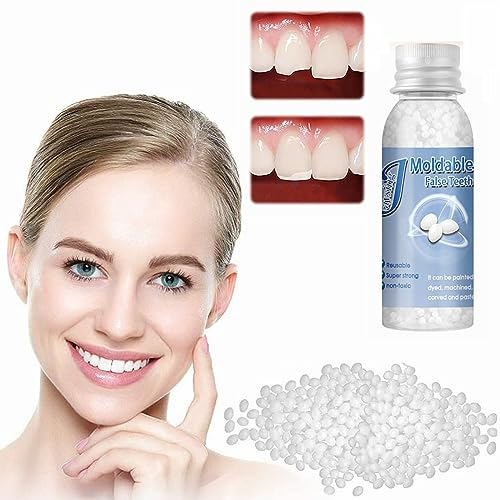Provisorischer Zahnersatz, Zahnersatz Prothese, Temporäres Zahnreparaturset, Vampire Gefälschte Zahnersatz, für Halloween, Cosplay, 20ml
