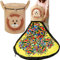 Kinder Aufräumsack Spielzeugaufbewahrung für Draußen Kinder Aufräumsack Spieldecke Aufräumsack Spielzeugaufbewahrung Korb mit Deckel Spielzeug Speicher Tasche Aufbewahrung Beutel (Braun)
