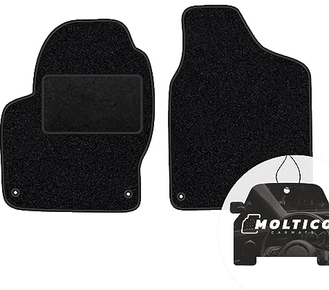 moto-MOLTICO Vorne Fußmatten Auto Velours Autoteppiche | Schwarz Automatten Set 2-teilig passend für Ford Galaxy I Seat Alhambra I VW Sharan I