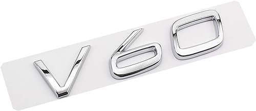 FOXZY Auto Aufkleber für Volvo V30 V40 V50 V60 V90, Badge Emblem Aufkleber, Logo Abziehbilder Emblem Abzeichen Autoaufkleber Schriftzug Karosserie Emblem Zeichen Zubehör,A-Silver