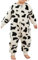 Maeau Combinaison Pyjama Enfant Fille Garçon 4 5 Ans Gigoteuse a Pied Bébé Manche Longue Hiver Barboteuse avec Jambe Grenouillère Flanelle Surpyjama Animaux Ensemble Pyjama Naissance Jumpsuit Noir 120