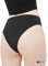 MyMonthlys Damen Periodenunterwäsche Tanga Slip - leichte Blutung und Ausfluss - Seamless unsichtbar ohne Nähte seidig weiches Material - schnelltrocknend ohne Biozide Schwarz - 3XL / 46-48