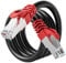 Soibke Cat 7 LAN Kabel 3m, Ethernet Kabel Netzwerkkabel 3 Meter Geschirmtes Hochgeschwindigkeit 10Gbps RJ45 Internetkabel Indoor Gigabit Wlan Kabel 3m SFTP Patchkabel Schwarz für Modem Router