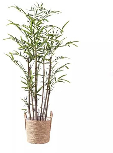 Lucky Bamboo Plants Indoor Live Fake Bamboo Silk Plant with Basket Tall Faux Trees in Pot for Restaurant Home Office Decoration (Color : C, Size : 1.2M)