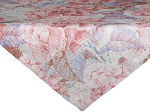 beties - Hortensie - XS-Mitteldecke ca. 60x60 cm; Blumen Pracht Tischdecke, EIN Blütenmeer in Flieder-blau