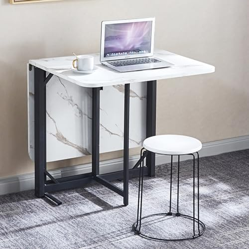 ZXLPHAZ Klappbarer Esstisch, Klappbarer Küchentisch mit verstellbarem Fuß, multifunktionaler platzsparender Esstisch für das Wohnzimmer in der Wohnung