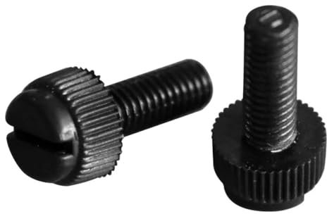 AYYSSM Nylon schwarz Schlitz Rändelschraube Kunststoff Hand Daumen Schraube Bolzen Präzision(12mm,M3 (20Pcs))