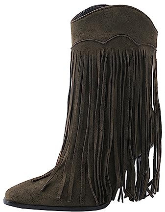 Stivali Donna Tacco Quadrato Stivali da Donna Alti Anfibi Uomo Stivaletti Bassi Scarpe con Tacchi Alti Stivali Pioggia Donna Gomma Scarpe Donna Stivaletti Stivaletti Donna Tacco