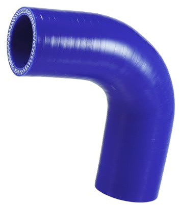 TUCKBOLD 35mm 1.38 ID 90mm/3.54 90° Silicone Elbow Hose 5mm 4-Ply Blue | Universal Silicone Hose Reducer, Intercooler Intake Piping, Thickness, for Car