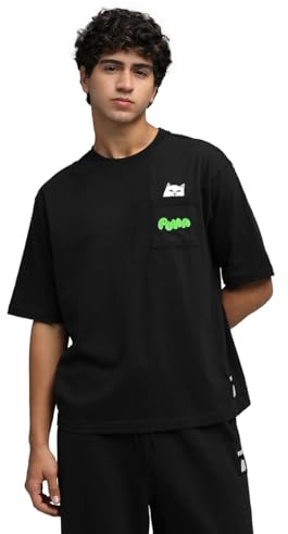 Puma 633779 Casual PUMA X, RIPNDIP RELAXED POCKET TEE Herren, 25 Herbst Winter Farbe PUMA Schwarz (01), S