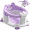 Badewannensitz Baby ab 6 Monate, Bär Rutschfester Badesitz Baby mit 4 Saugnäpfen und Kissen für Kleinkinder und Neugeborene, Sicherer Tragbarer Badstuhl für Dusche oder Badewanne, Lila
