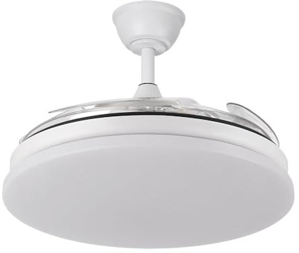 FABRILAMP Ventilador Dc Tridente 59w Blanco 4aspas Desp.108d 6980lm Reg.intensidad Remoto+temporizador+memoria 3000-4000-6000k