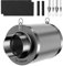HG Power Aktivkohlefilter 100mm, Länge 200mm – 38mm Premium Australische Virgin-Aktivkohle, Geruchskontrolle für Grow-Zelt, Hydrokultur & Rohrventilator, inkl. 2 Vorfilter & Reversibler Flansch
