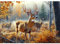 QENSPE Elch Diamond Painting, Wald Diamond Art Set Erwachsene, Kristall Diamant Kunst mit Werkzeugen DIY Handwerk für Haus Zimmer Wand Dekor 30x40cm