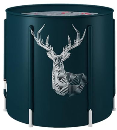 Bañera plegable para adultos, bañera de hielo portátil para entrenamiento de terapia de agua fría, piscinas de buceo al aire libre, bañera independiente para baños, ducha, spa, sauna