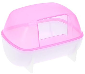 SEWOART Sandbad Für Hamster Chinchilla-sandbadehaus Hamster-sandbadehaus Chinchilla-Sand-Badezimmer Hamstersandbad Rosa