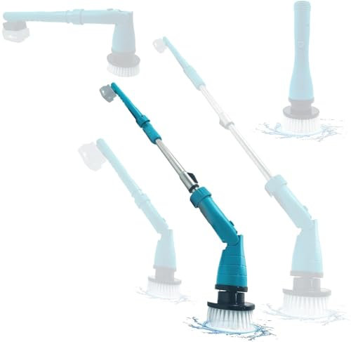 Elektrische Reinigungsbürste für Makita 18V Akku,Electric Spin Scrubber schnurlos mit 130cm verstellbarem Griff, 3 Gang,Wanne und Bodenfliese mopSet für Bad Küche Auto Fußboden(Ohne Batterie)