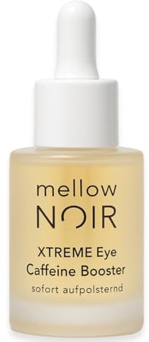 mellow NOIR XTREME Eye Caffeine Booster 15ml - SOFORT AUFPOLSTERND – Augenserum mit Koffein für müde geschwollene Augen – gegen Augenringe und Tränensäcke - Vegan - Zertifizierte Naturkosmetik