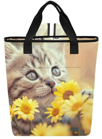 Joitme Kühltasche mit Gänseblümchen, isoliert, 36 Dosen, isolierte Einkaufstaschen, 35 x 15 x 41 cm