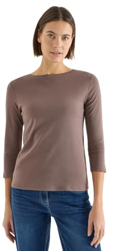 Cecil Basic Shirt in Unifarbe urban Taupe M