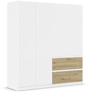 Rauch Möbel Costa, Kleiderschrank, Farbe Weiß, Breite 181 cm | Schrank, 4-türig, 2 Schubladen, Push-to-open, Zubehör Premium, für Schlafzimmer, Kinderzimmer, Babyzimmer, Garderobe