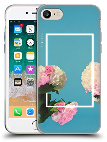 Head Case Designs Offizielle The 1975 Rosen Blau Berühmte Kunst Gelhülle [Militärischer Schutzgrad] Kompatibel Mit Apple iPhone 7 / 8 / SE 2020 & 2022 Und Kompatibel Mit MagSafe