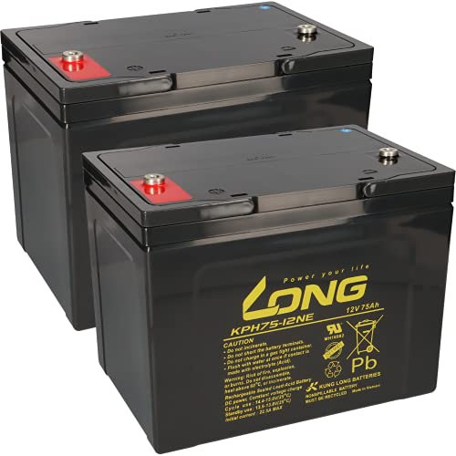 Batería de repuesto para Ortopedia Touring 927 2 x 12 V 75 Ah KPH75-12NE de plomo AGM batería batería resistente a ciclos AKKUman Edition